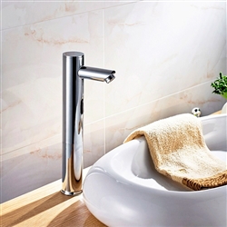 Sensor lavatory faucet with integral mixing valve